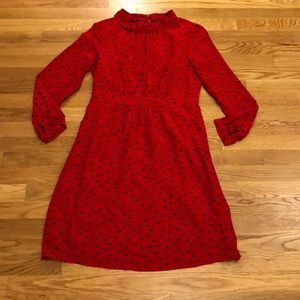 Boden Long Sleeve Polka Dot Dress NWT